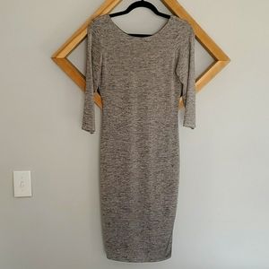 Sleek Silver Dress with Low Back